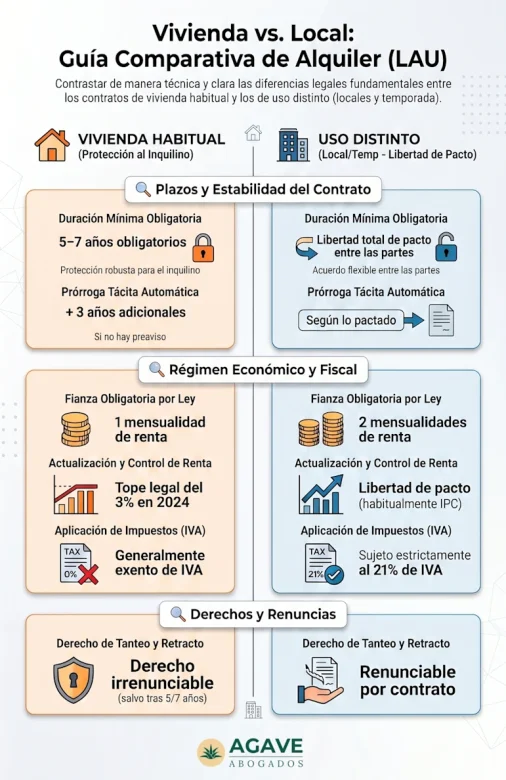 ley de arrendamientos urbanos comparativa